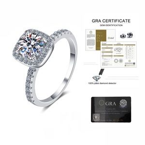 💍 Genuine Moissanite Ring 2CT Certified s925 Platinum plated 💍